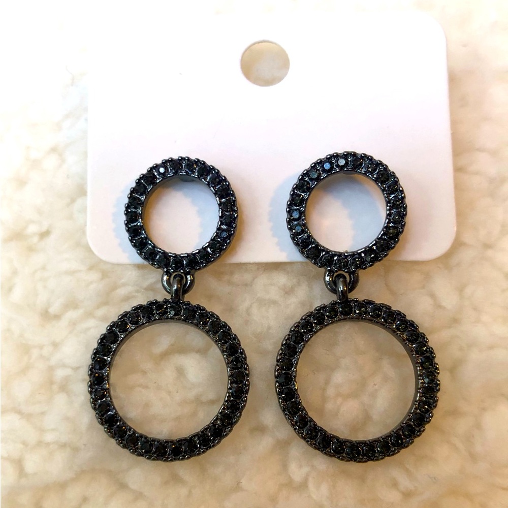 Sparkly NWOT circle earrings